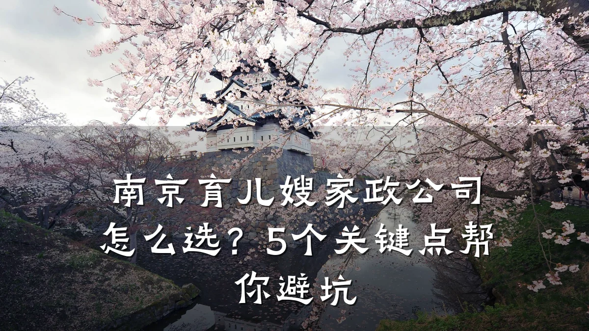 南京育儿嫂家政公司怎么选？5个关键点帮你避坑