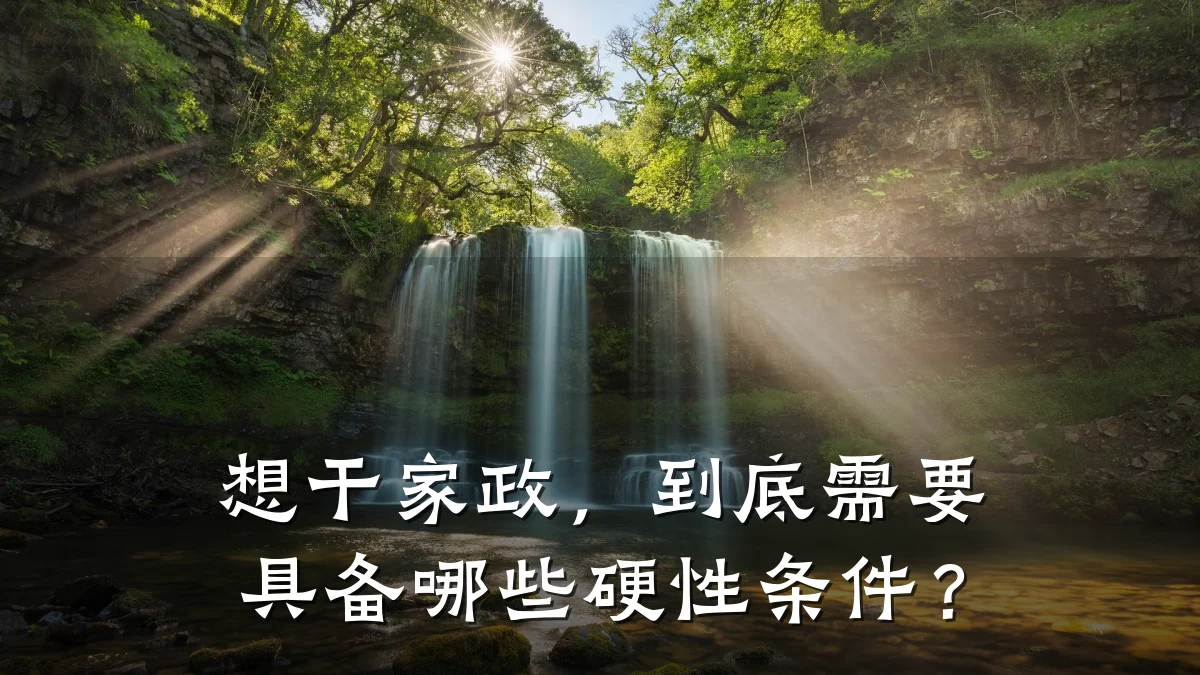 想干家政,到底需要具备哪些硬性条件?