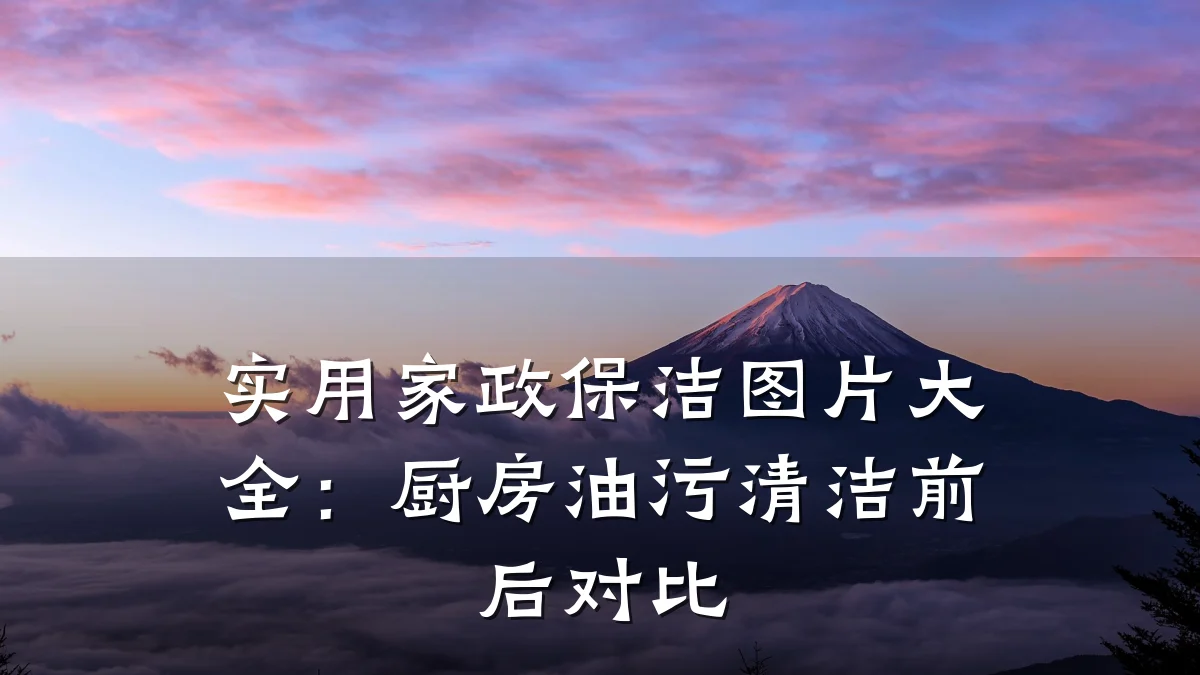实用家政保洁图片大全：厨房油污清洁前后对比