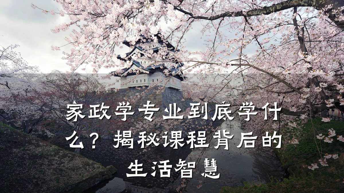 家政学专业到底学什么？揭秘课程背后的生活智慧