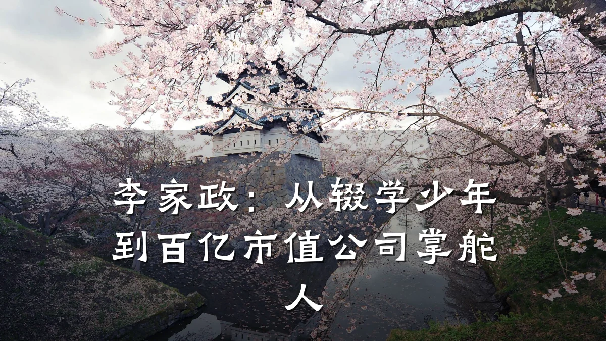 李家政：从辍学少年到百亿市值公司掌舵人
