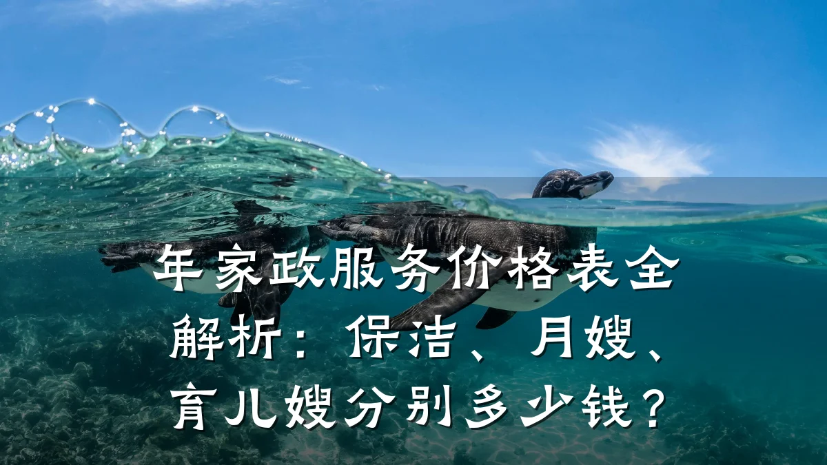 年家政服务价格表全解析：保洁、月嫂、育儿嫂分别多少钱？