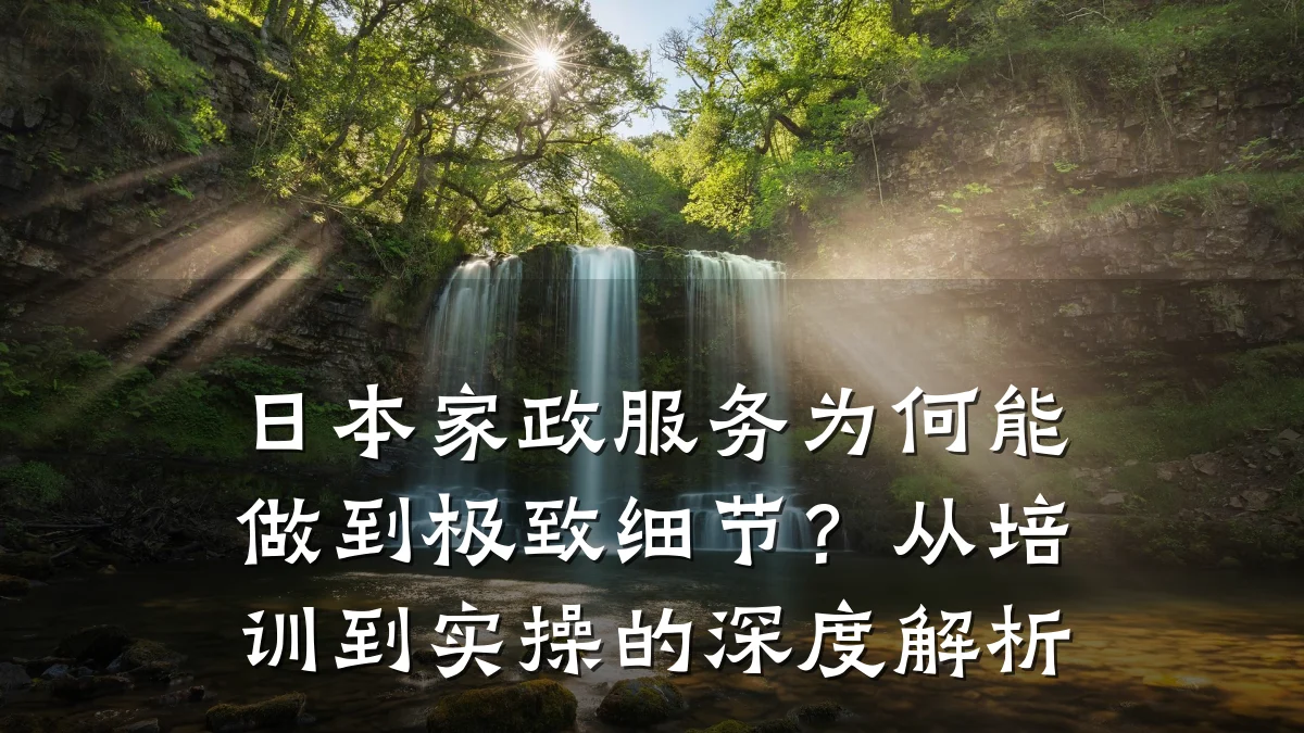 日本家政服务为何能做到极致细节?从培训到实操的深度解析