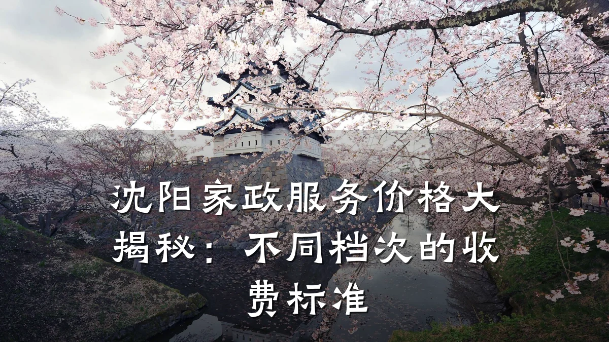 沈阳家政服务价格大揭秘:不同档次的收费标准