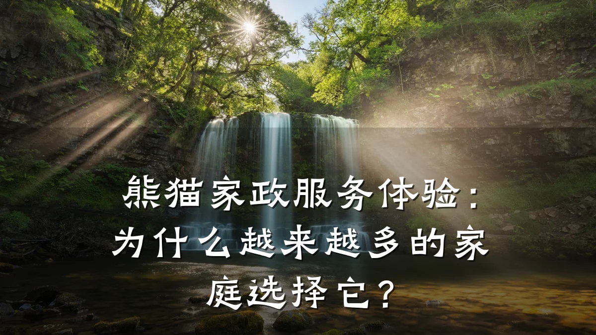 熊猫家政服务体验:为什么越来越多的家庭选择它?