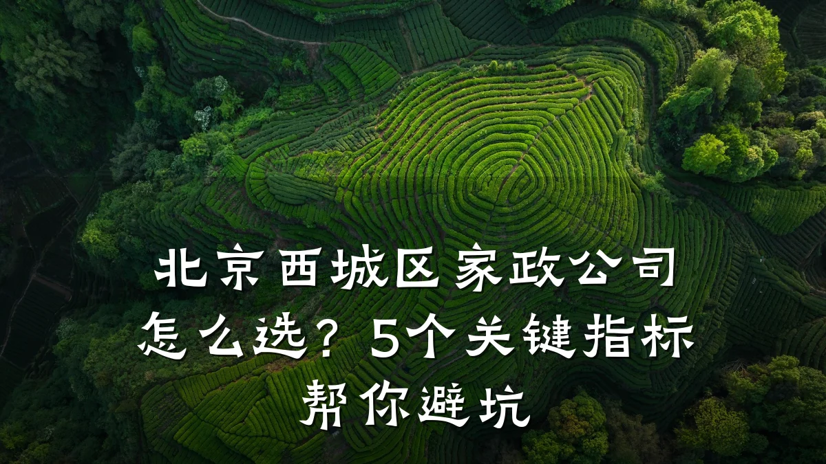 北京西城区家政公司怎么选?5个关键指标帮你避坑