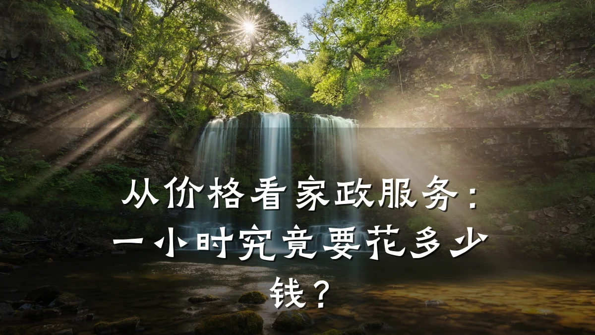 从价格看家政服务:一小时究竟要花多少钱?