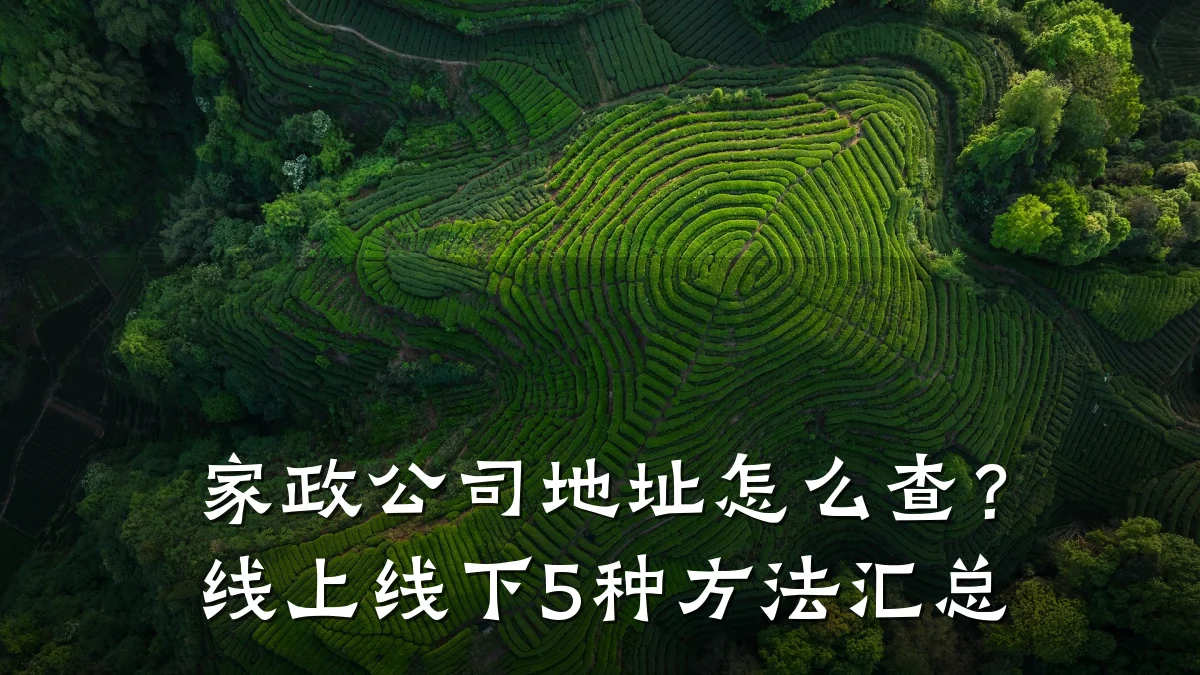 家政公司地址怎么查?线上线下5种方法汇总