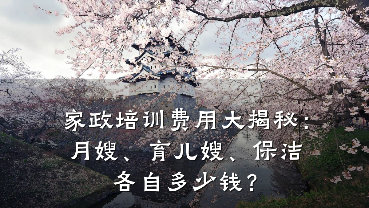 家政培训费用大揭秘:月嫂、育儿嫂、保洁各自多少钱?