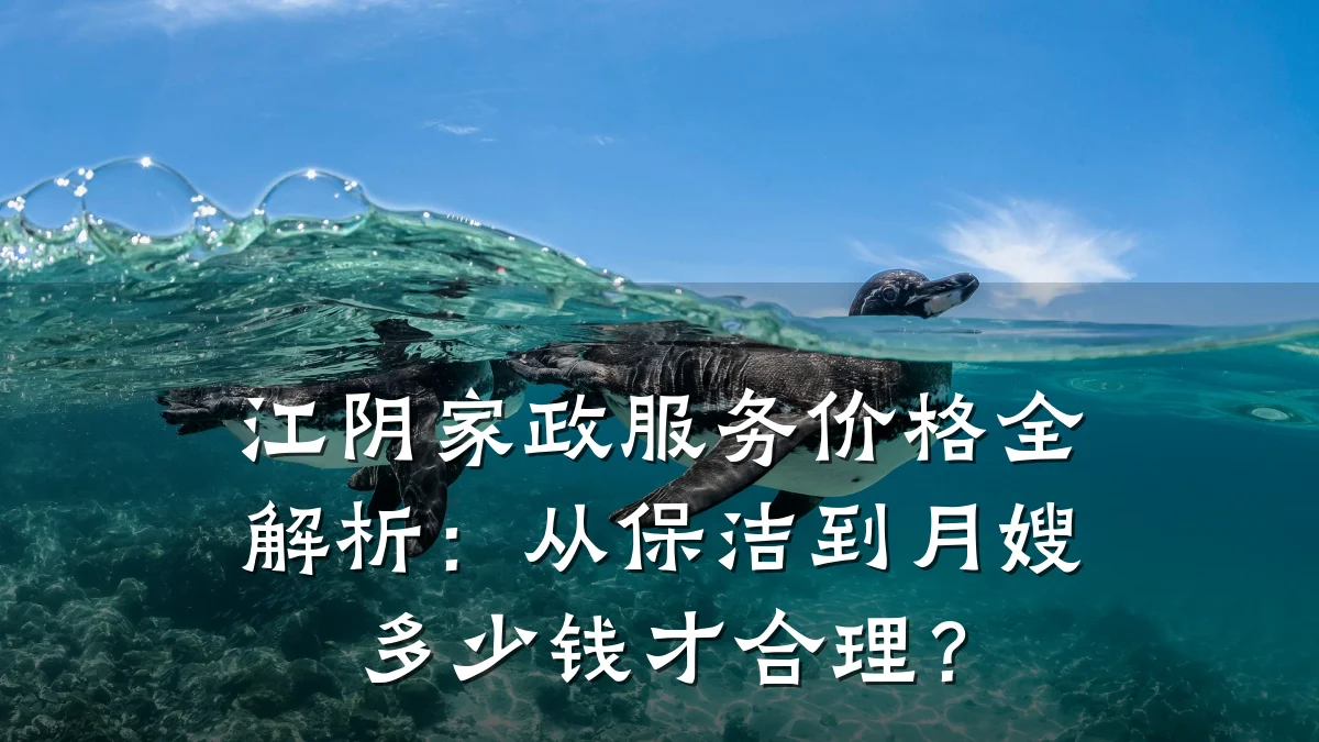 江阴家政服务价格全解析:从保洁到月嫂多少钱才合理?