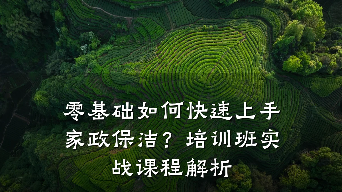 零基础如何快速上手家政保洁?培训班实战课程解析