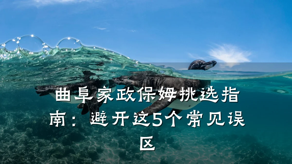 曲阜家政保姆挑选指南:避开这5个常见误区