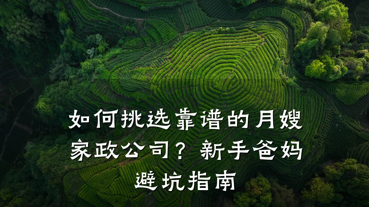 如何挑选靠谱的月嫂家政公司?新手爸妈避坑指南