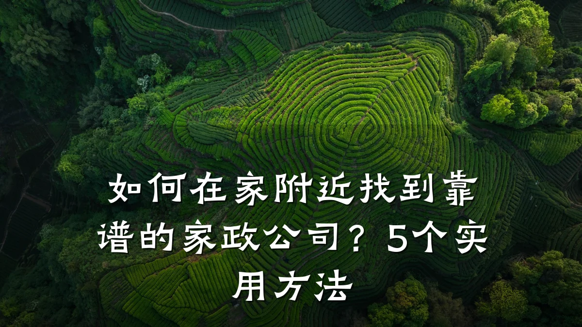 如何在家附近找到靠谱的家政公司？5个实用方法