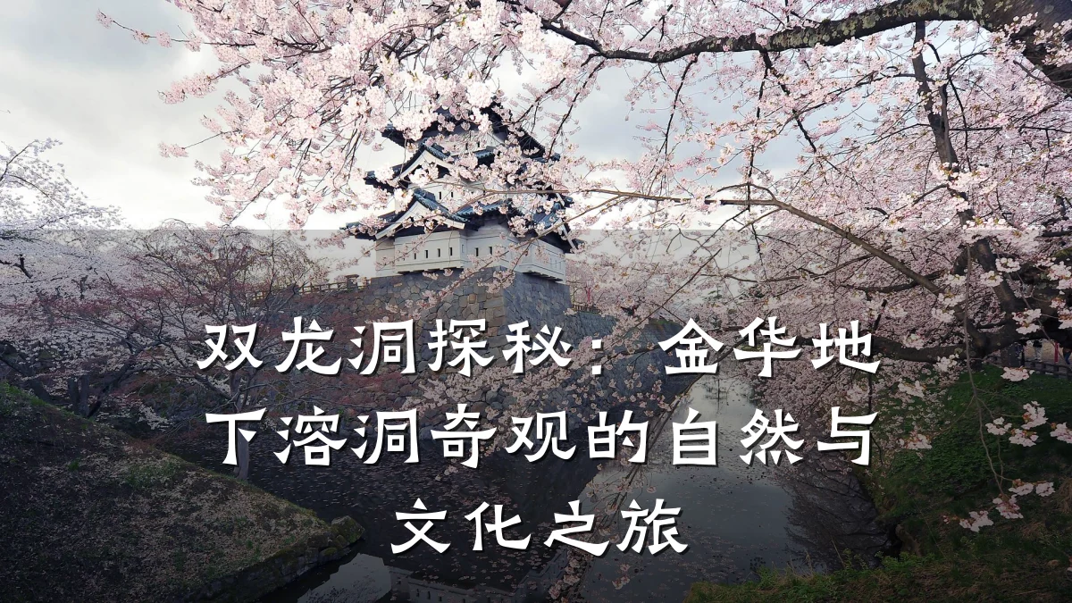 双龙洞探秘：金华地下溶洞奇观的自然与文化之旅