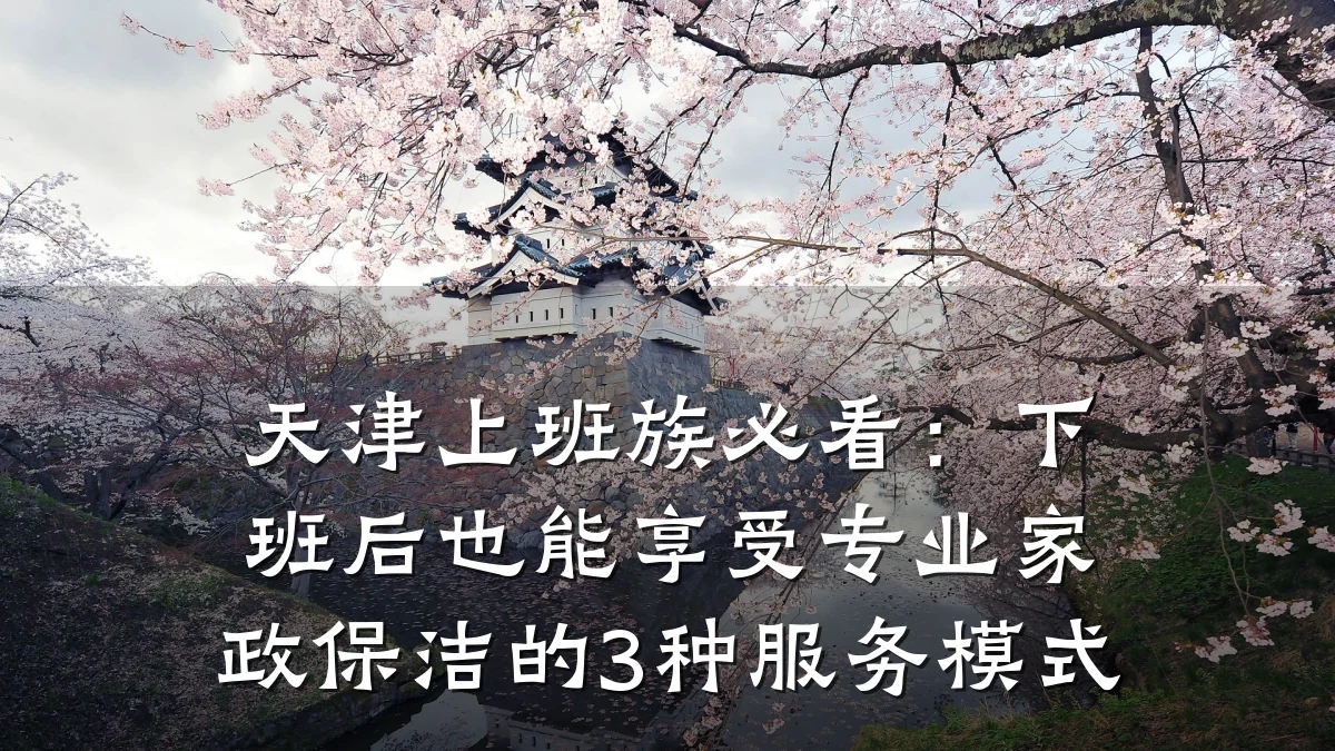 天津上班族必看：下班后也能享受专业家政保洁的3种服务模式