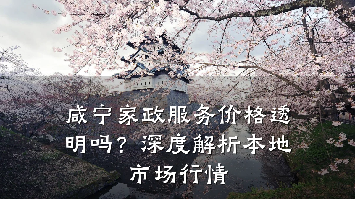 咸宁家政服务价格透明吗？深度解析本地市场行情
