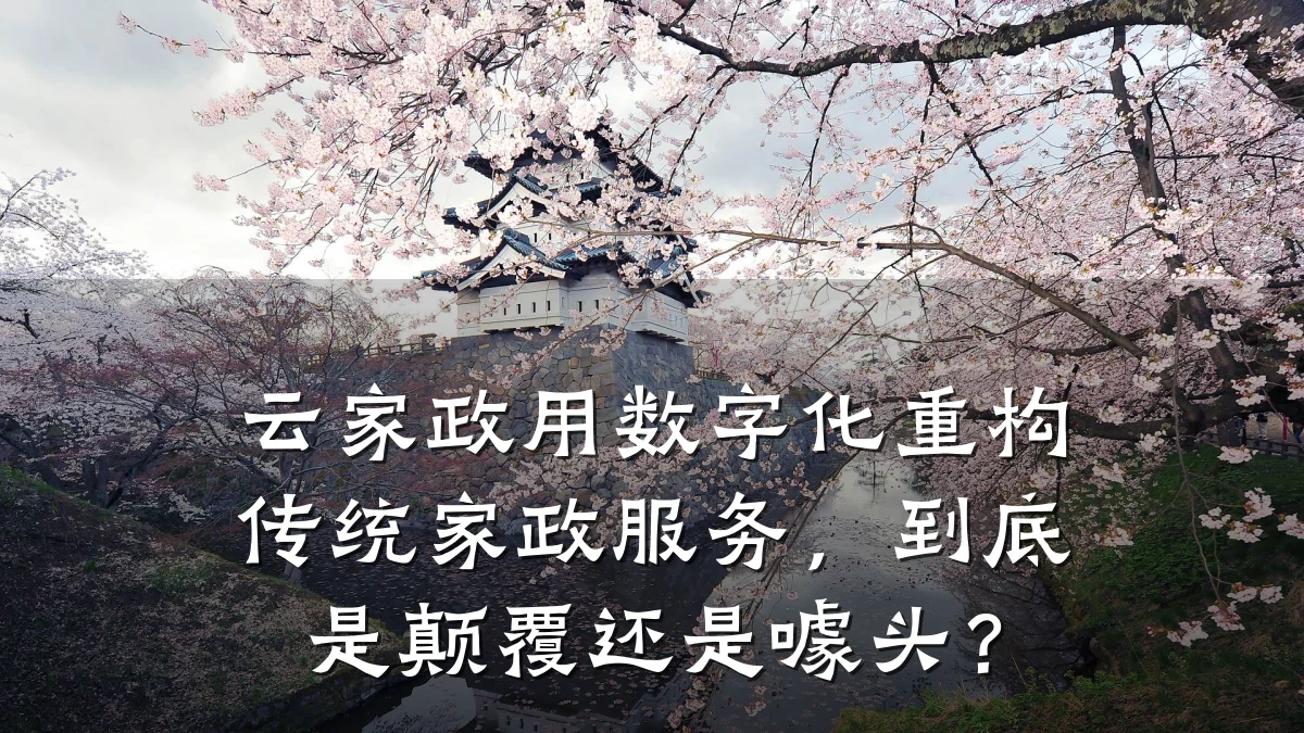 云家政用数字化重构传统家政服务,到底是颠覆还是噱头?