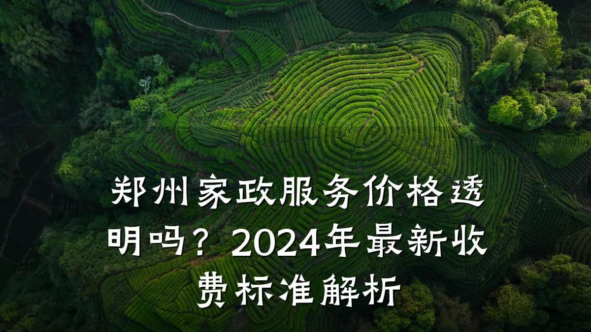 郑州家政服务价格透明吗？2024年最新收费标准解析
