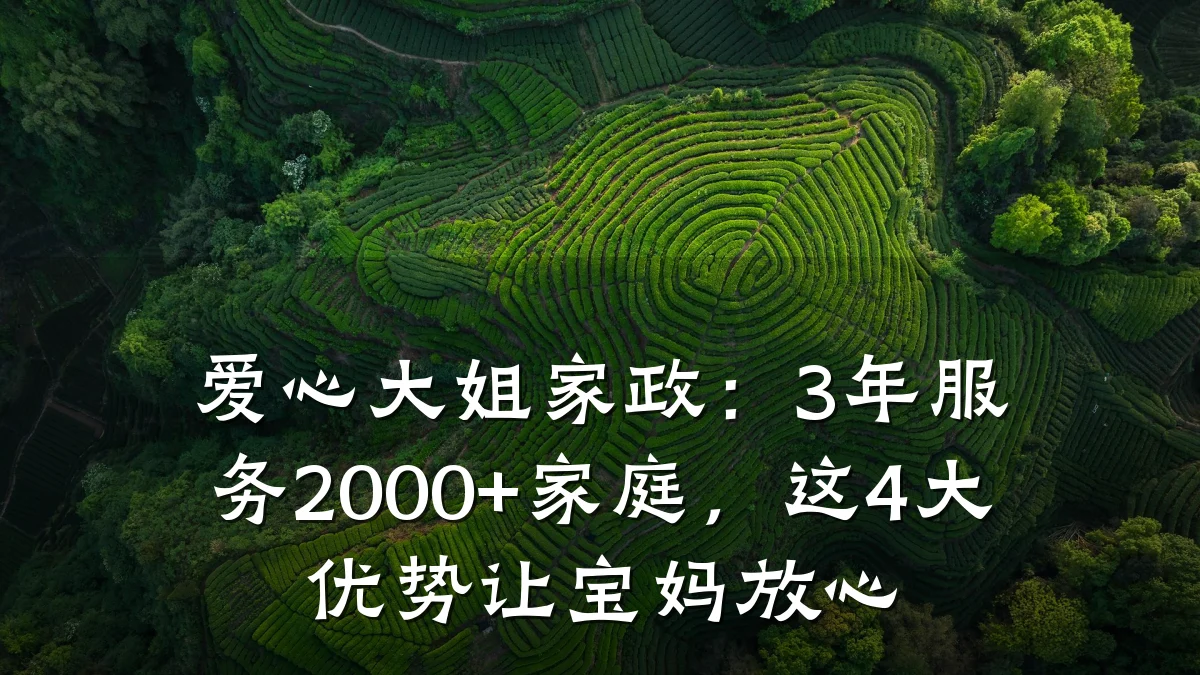 爱心大姐家政:3年服务2000+家庭,这4大优势让宝妈放心