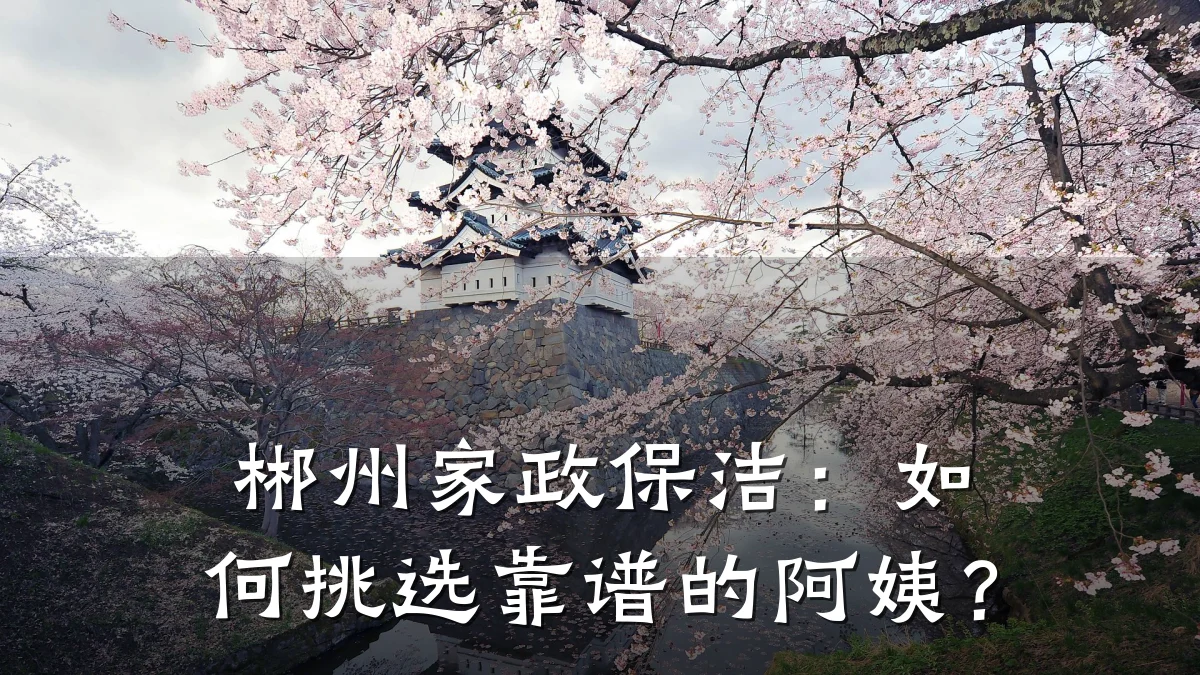 郴州家政保洁:如何挑选靠谱的阿姨?