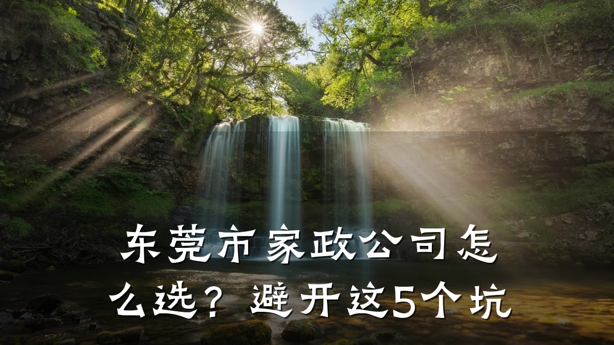 东莞市家政公司怎么选?避开这5个坑