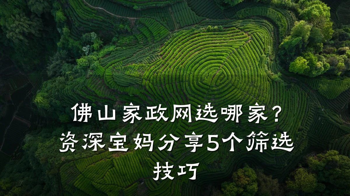 佛山家政网选哪家?资深宝妈分享5个筛选技巧