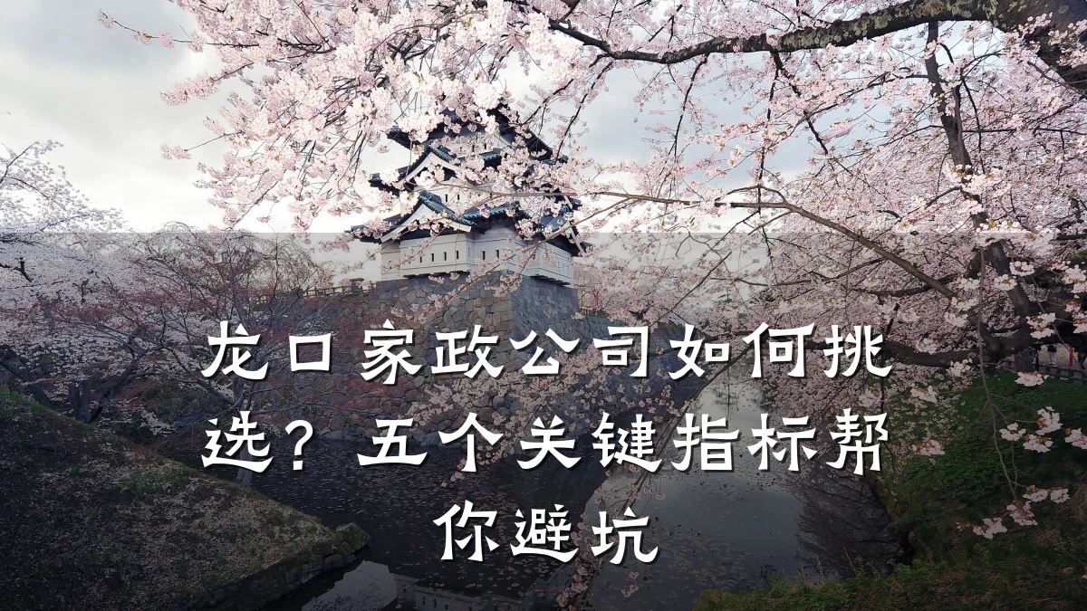 龙口家政公司如何挑选?五个关键指标帮你避坑