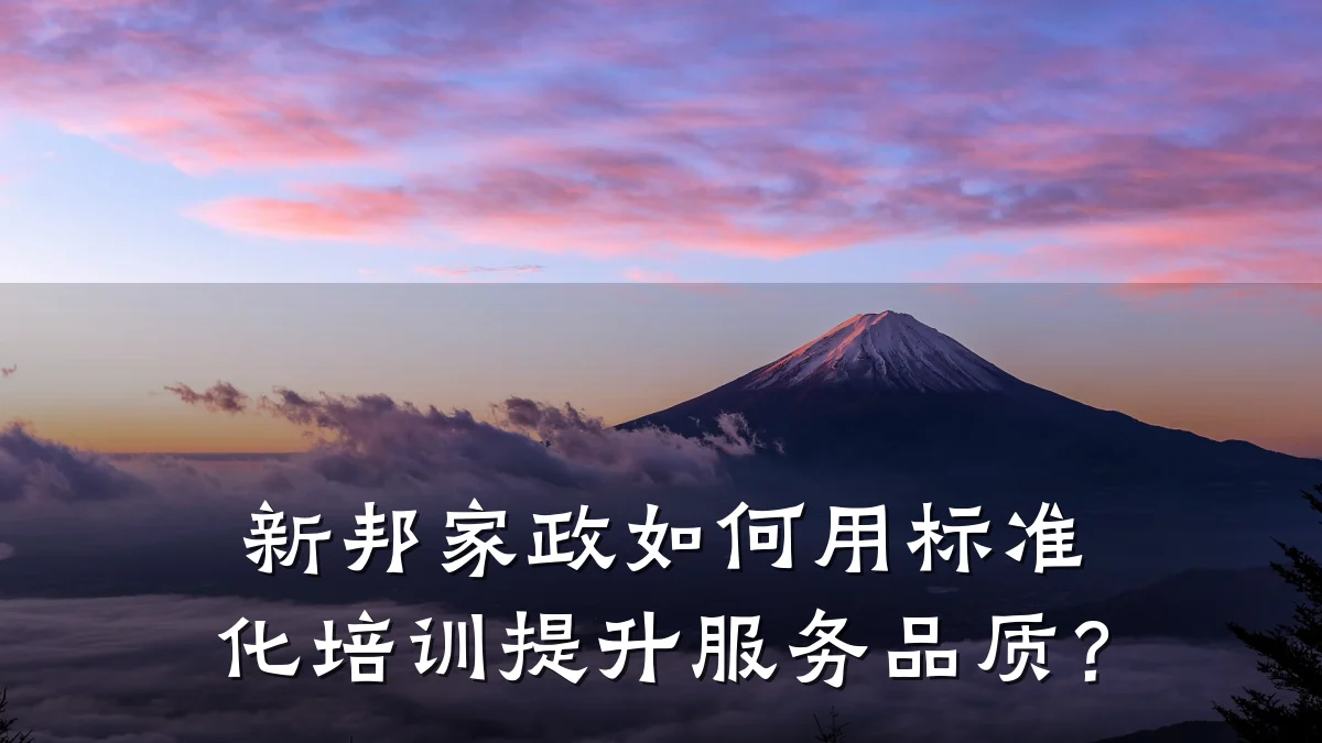 新邦家政如何用标准化培训提升服务品质?