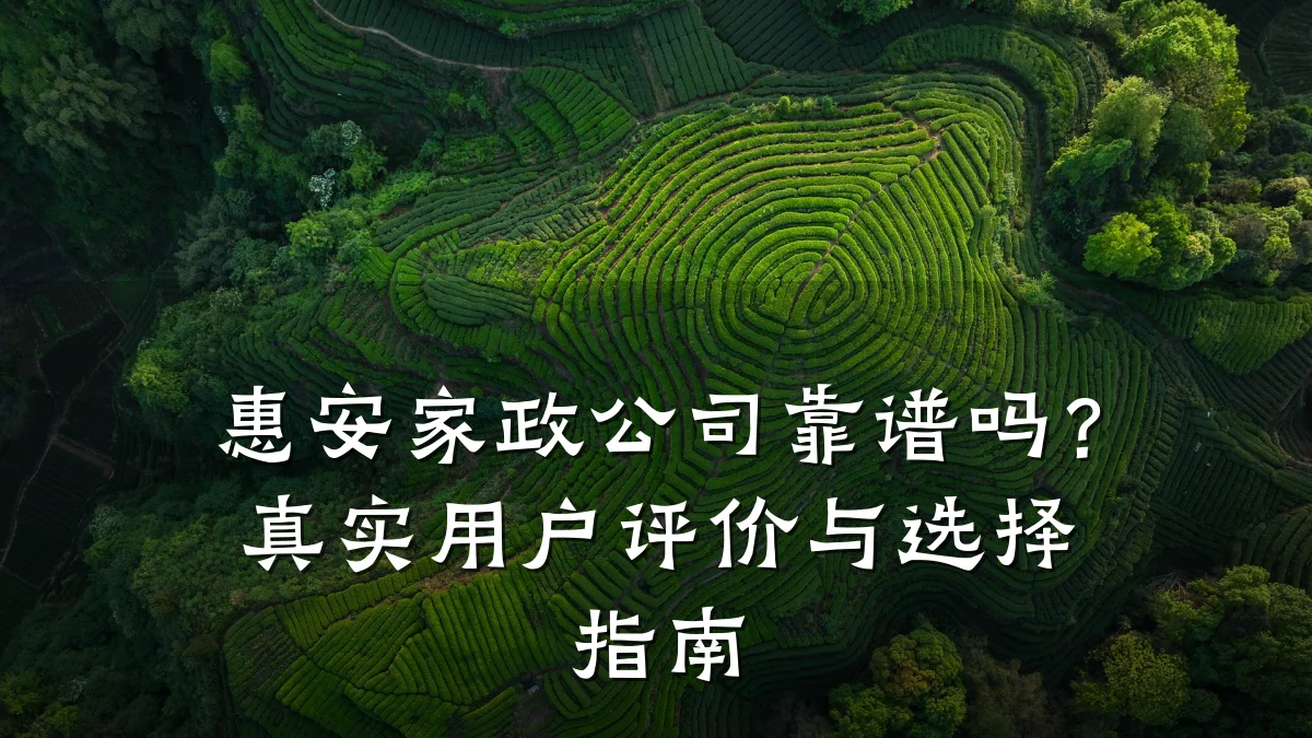惠安家政公司靠谱吗？真实用户评价与选择指南