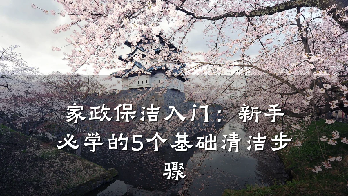 家政保洁入门：新手必学的5个基础清洁步骤