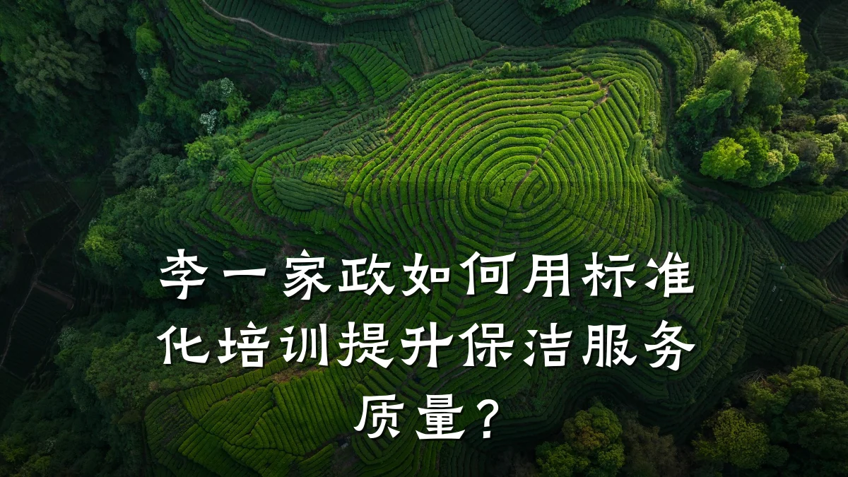 李一家政如何用标准化培训提升保洁服务质量？