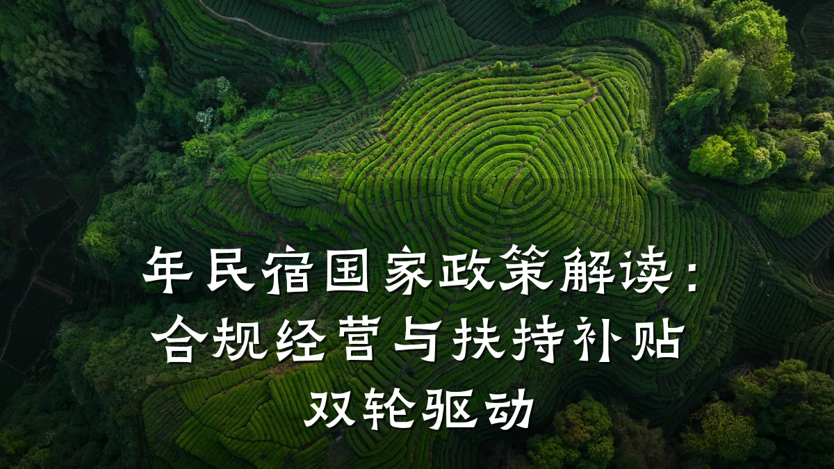 年民宿国家政策解读:合规经营与扶持补贴双轮驱动