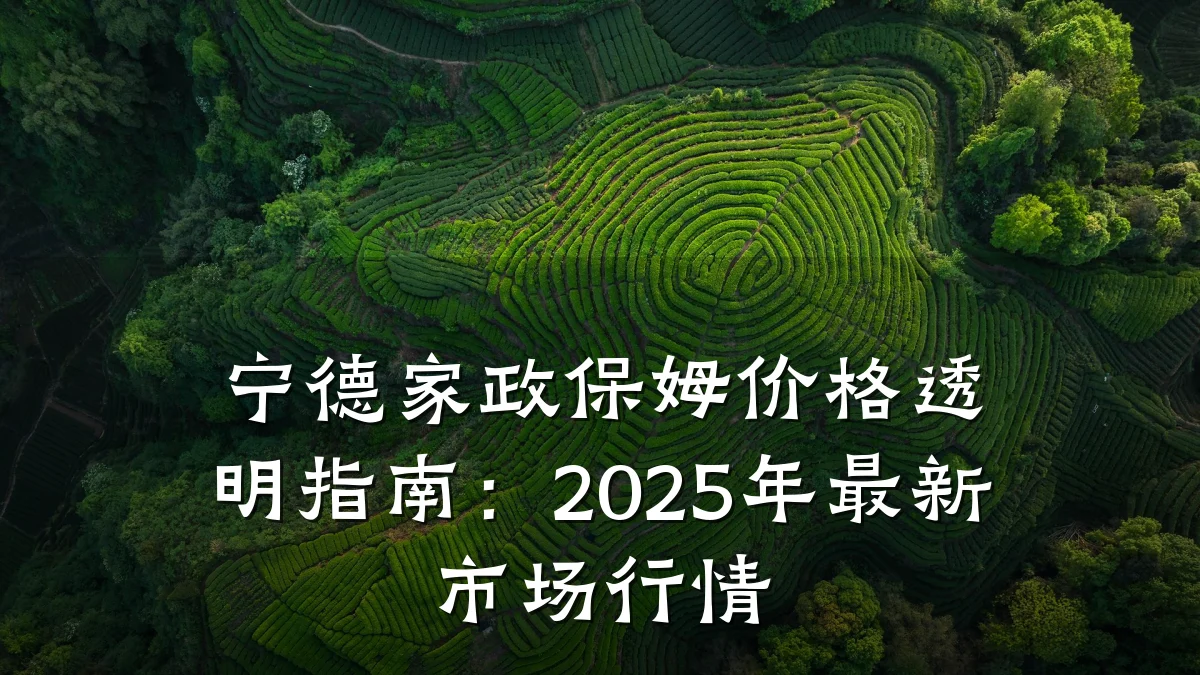 宁德家政保姆价格透明指南:2025年最新市场行情