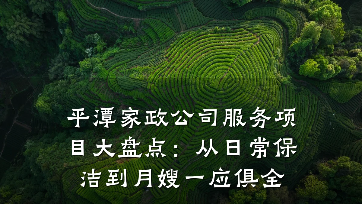 平潭家政公司服务项目大盘点:从日常保洁到月嫂一应俱全