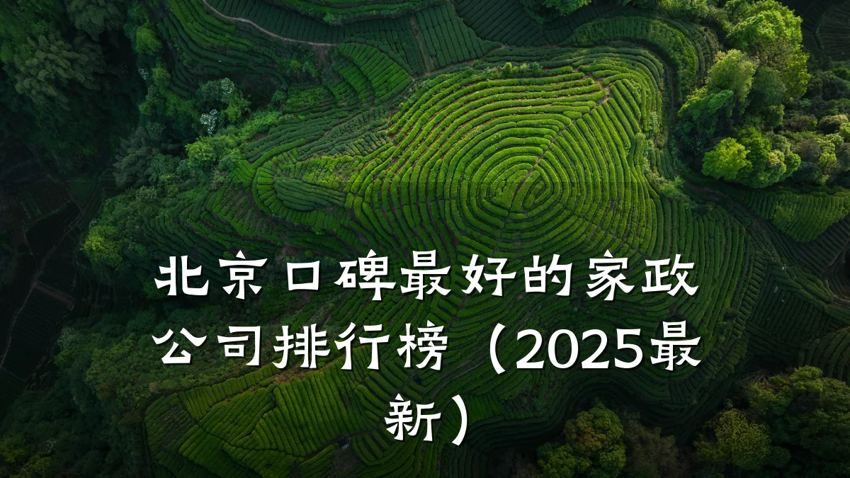 北京口碑最好的家政公司排行榜(2025最新)