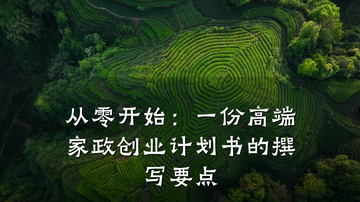 从零开始:一份高端家政创业计划书的撰写要点
