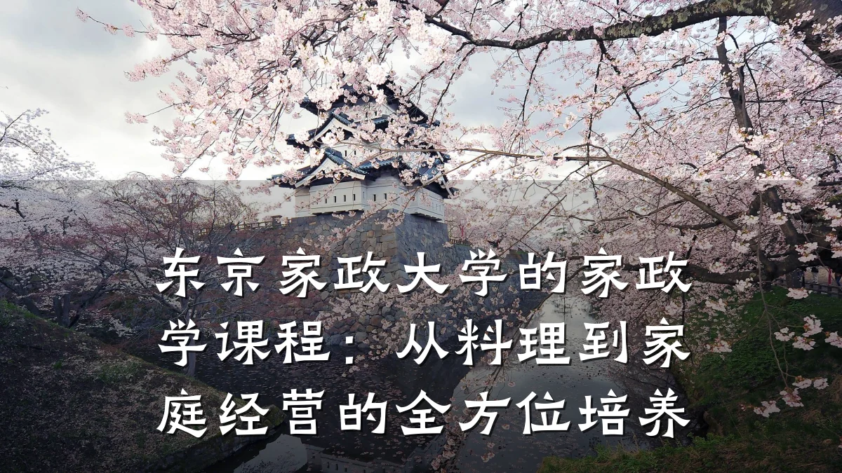 东京家政大学的家政学课程:从料理到家庭经营的全方位培养