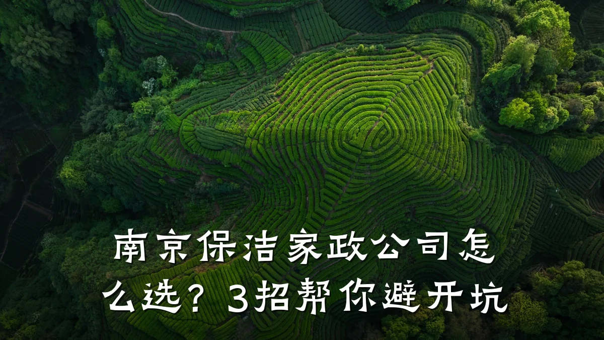 南京保洁家政公司怎么选？3招帮你避开坑