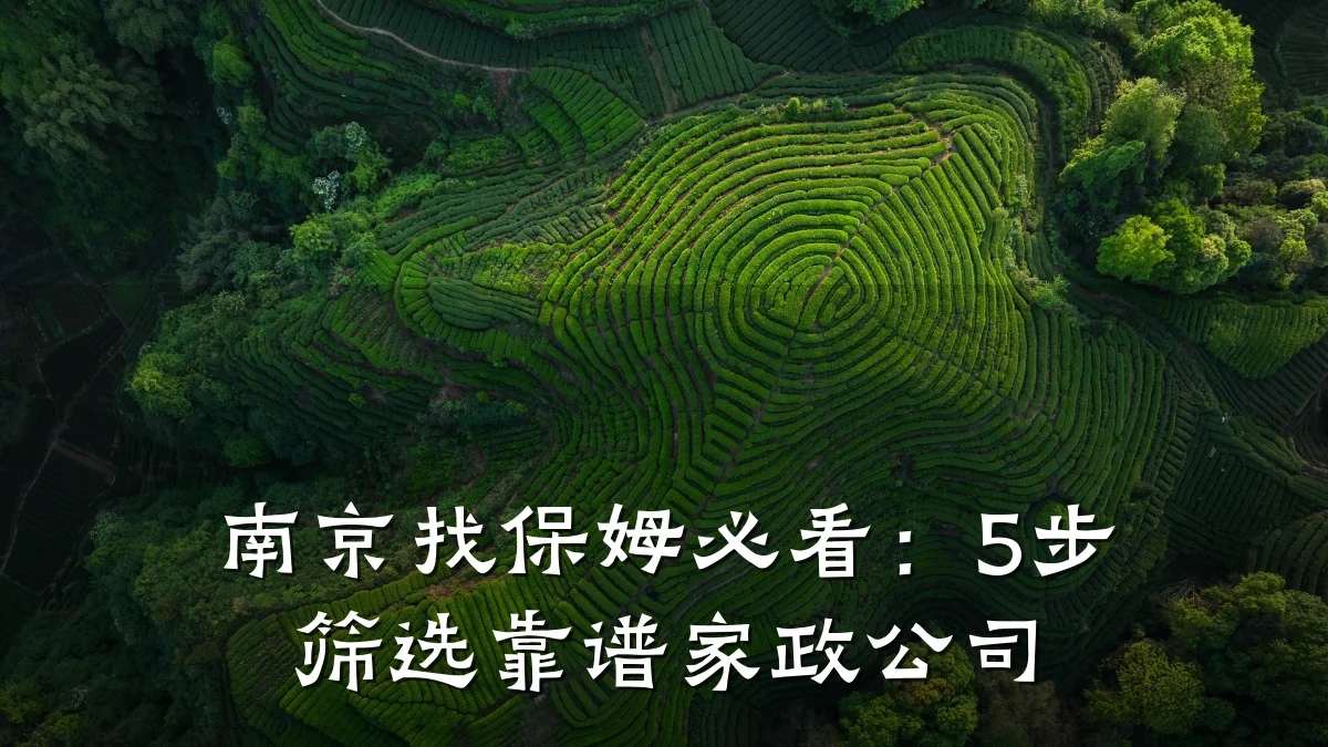 南京找保姆必看：5步筛选靠谱家政公司