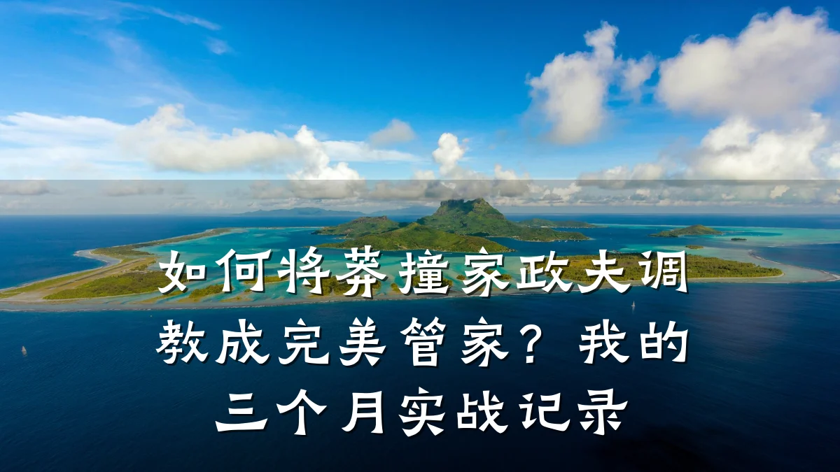 如何将莽撞家政夫调教成完美管家?我的三个月实战记录