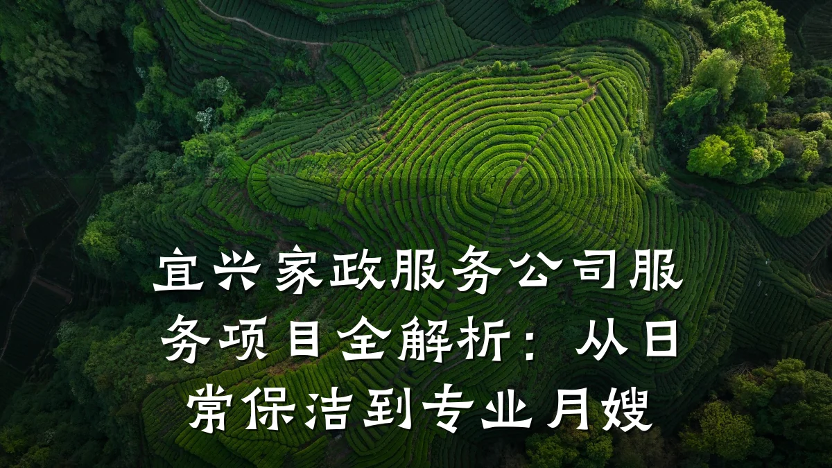宜兴家政服务公司服务项目全解析:从日常保洁到专业月嫂