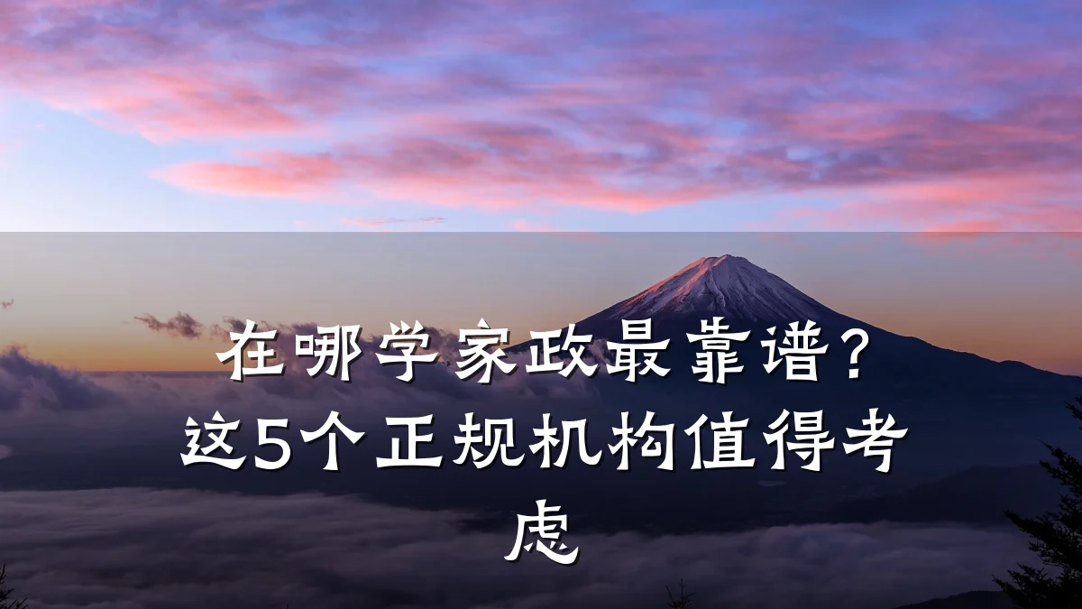 在哪学家政最靠谱？这5个正规机构值得考虑