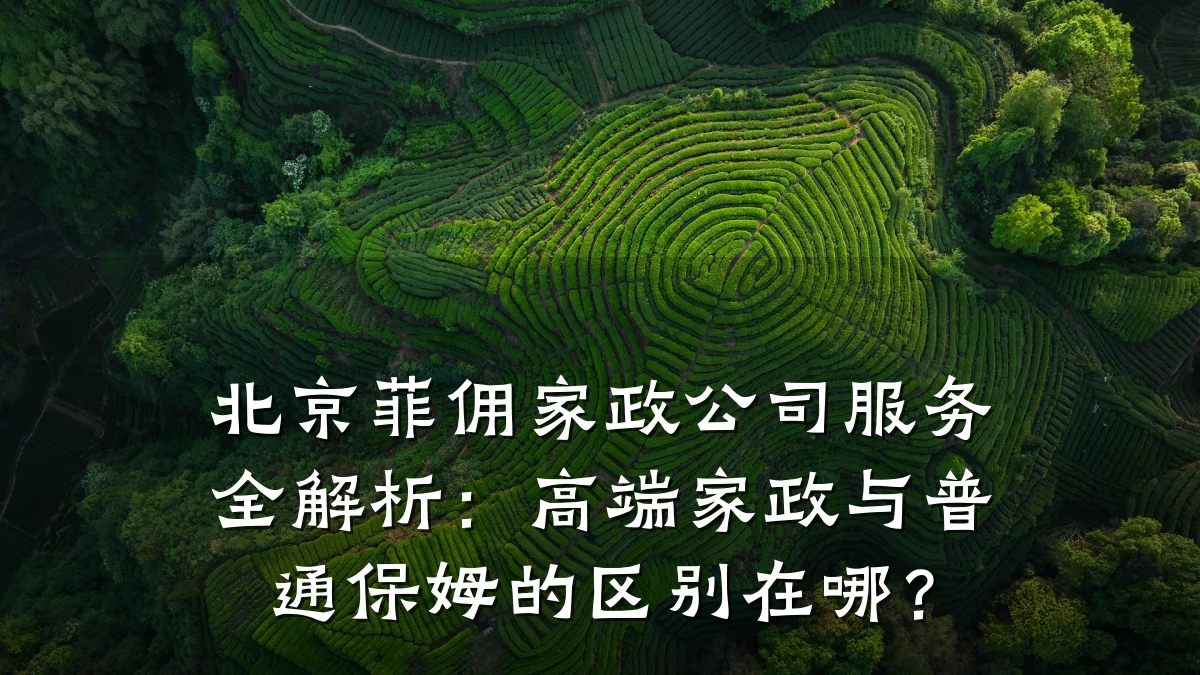 北京菲佣家政公司服务全解析:高端家政与普通保姆的区别在哪?