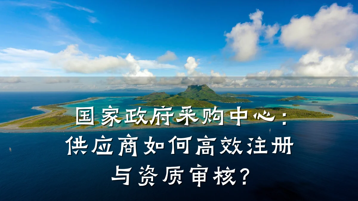 国家政府采购中心:供应商如何高效注册与资质审核?