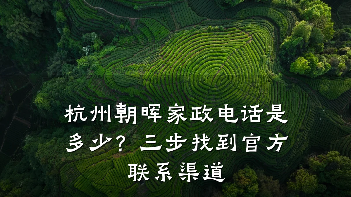杭州朝晖家政电话是多少?三步找到官方联系渠道