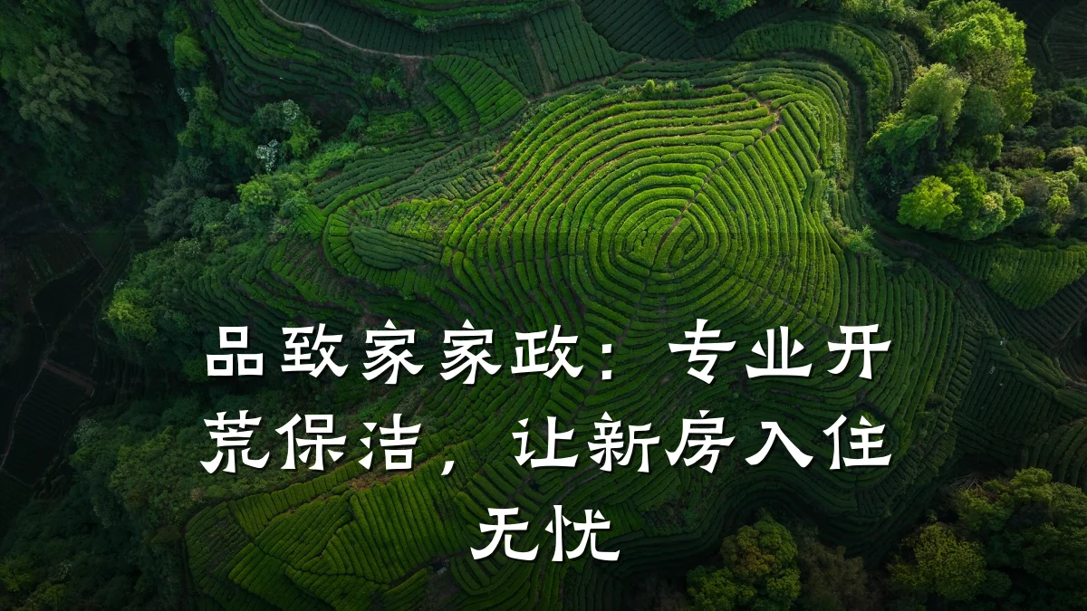 品致家家政:专业开荒保洁,让新房入住无忧