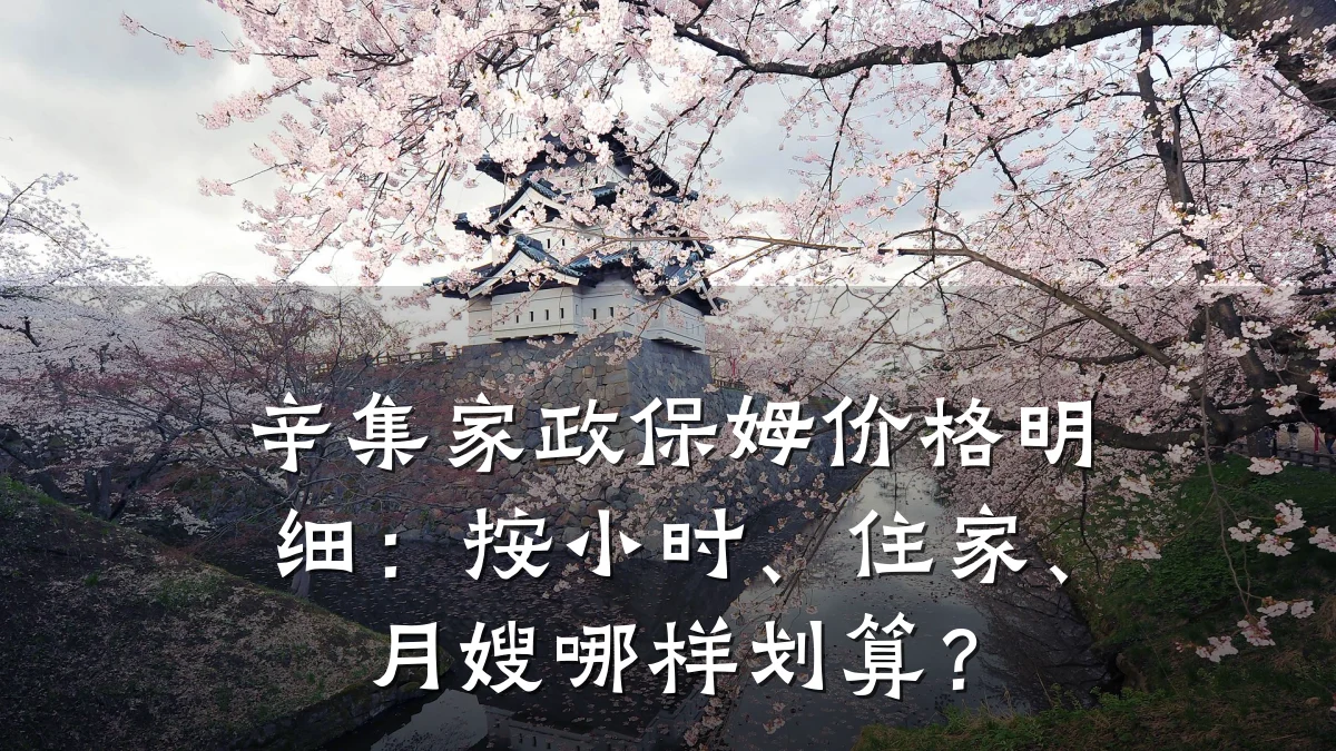 辛集家政保姆价格明细：按小时、住家、月嫂哪样划算？