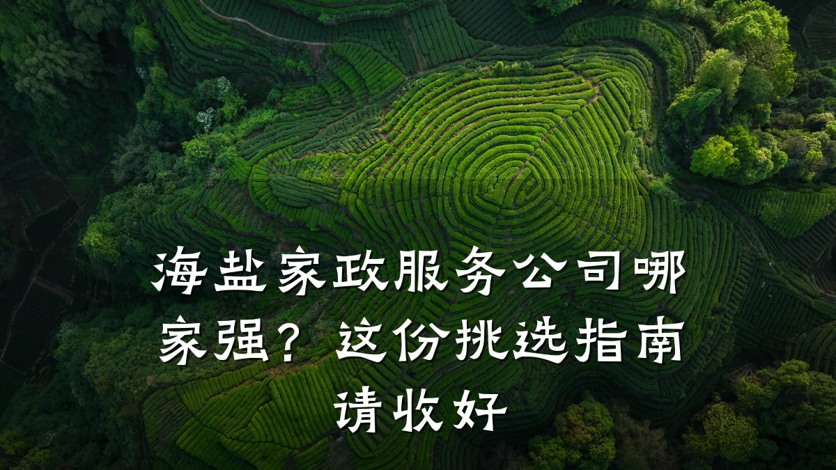 海盐家政服务公司哪家强?这份挑选指南请收好