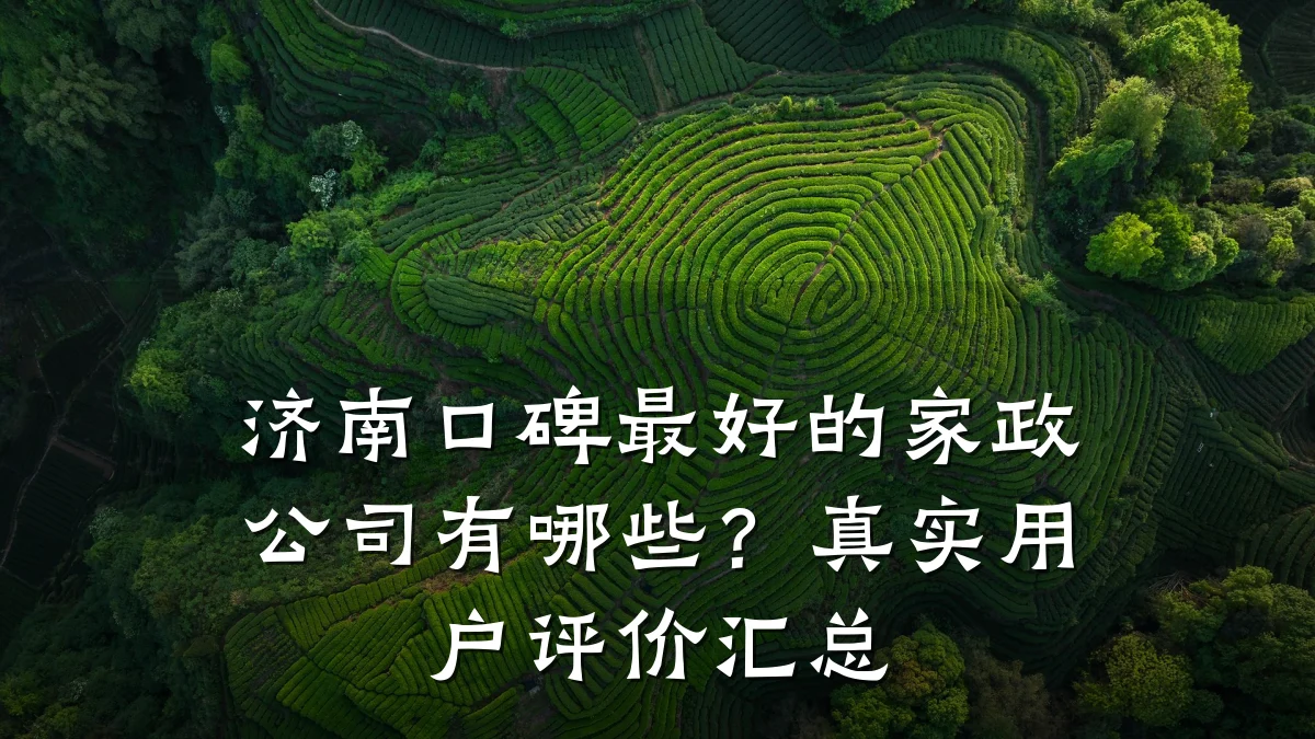 济南口碑最好的家政公司有哪些?真实用户评价汇总